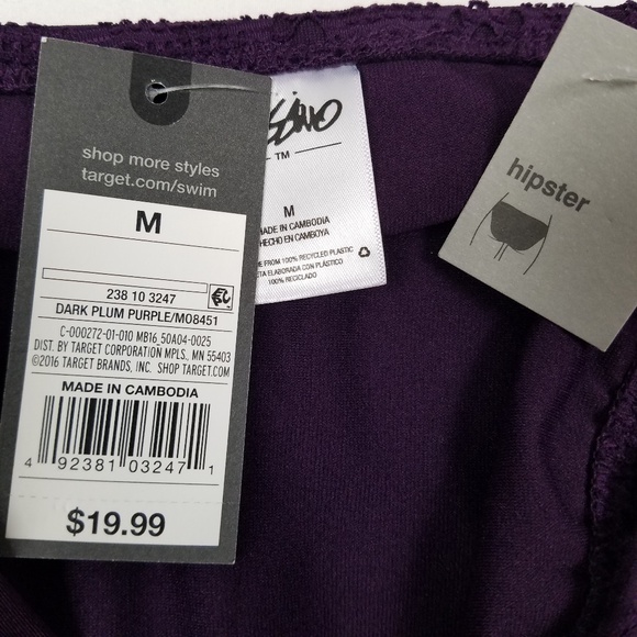 Mossimo Crochet Tabside Hipster Bikini Bottom Med - Picture 4 of 5